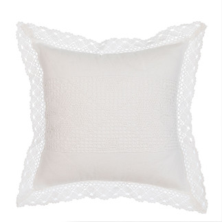 Poszewka Rachela z ażurem 40x40 cm, kolor biały 001, EAN: 5907693284777