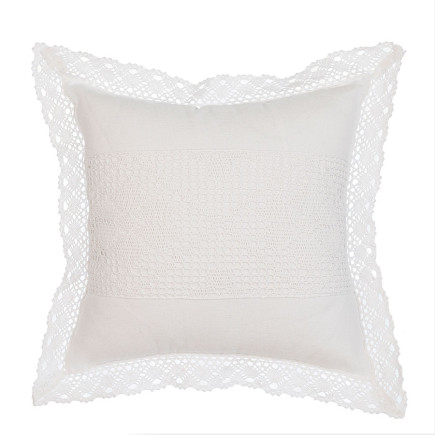 Poszewka Rachela z ażurem 40x40 cm, kolor biały 001, EAN: 5907693284777