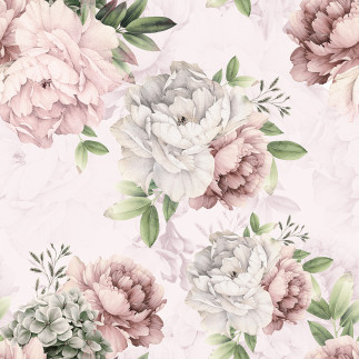 Peoni tkanina dekoracyjna velvet, 140cm, kolor 002 jasny różowy