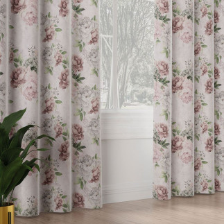 Peoni tkanina dekoracyjna velvet, 140cm, kolor 002 jasny różowy