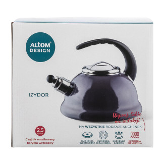 Izydor Czajnik Emaliowany Baryłka 2,5l Wrzosowy EAN: 5904252383469