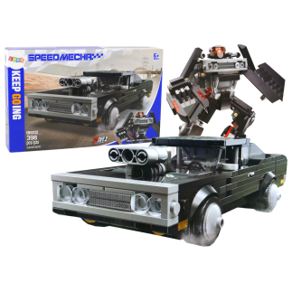 Klocki konstrukcyjne pojazd auto transformacja robot 2w1