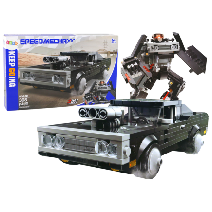 Klocki konstrukcyjne pojazd auto transformacja robot 2w1