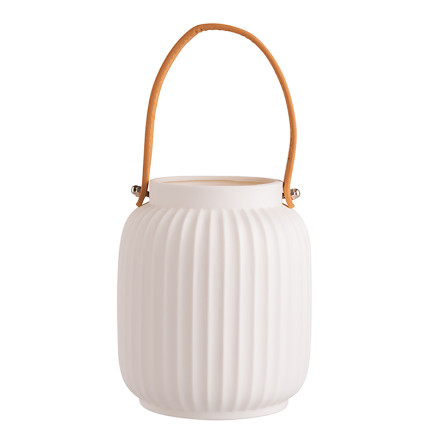 Latarenka porcelanowa oświetlenie led 13x13x15,5 cm