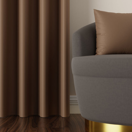 Zasłona Dona blackout z przelotkami 140x250 cm jasny ciepły brązowy EAN: 5907693262119