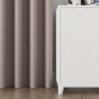Dona zasłona blackout na przelotkach 140x250cm ciemny chłodny beżowy EAN: 5907693262034