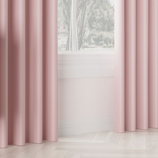 Zasłona gotowa typu blackout na przelotkach, szerokość 140cm x wysokość 250cm, kolor 794 pastelowy różowy