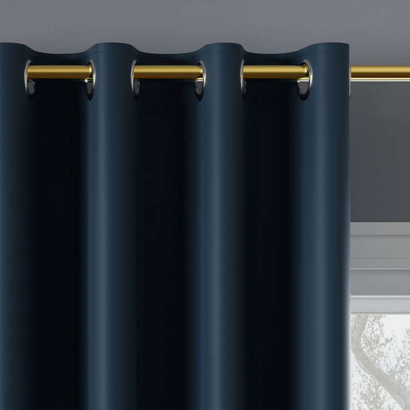 Zasłona Dona blackout granatowa 140x250 cm na przelotkach, EAN: 5907693262089