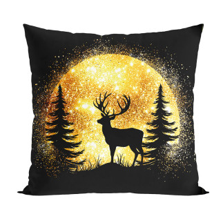 Brokatowy Jelonek Poszewka Dekoracyjna Velvet 40x40cm Czarna EAN: 5906450011755