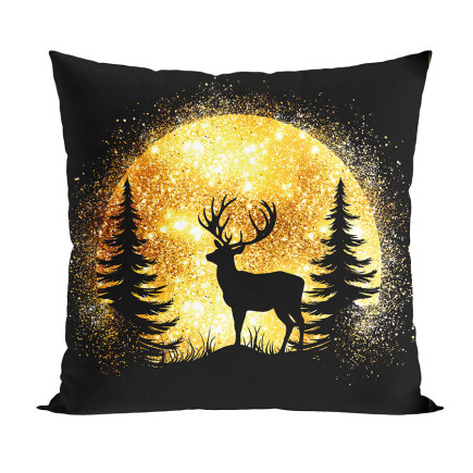 Brokatowy Jelonek Poszewka Dekoracyjna Velvet 40x40cm Czarna EAN: 5906450011755
