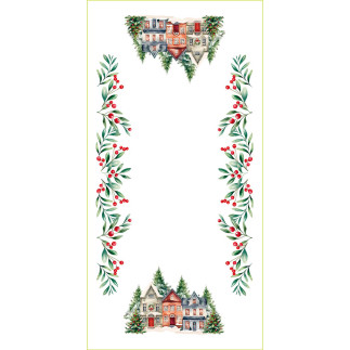 Bieżnik Zimowe miasteczko Nina wodoodporna 60x120cm kolor 009 wielokolorowy EAN: 5906450925724