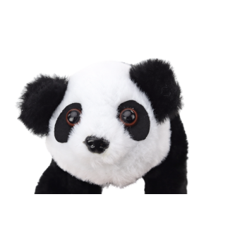 Panda interaktywna pluszowa w transporterze różowy niebieski