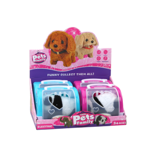 Panda interaktywna pluszowa w transporterze różowy niebieski