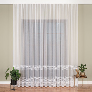 Firanka haftowana pasowa 280cm biała 001 EAN: 5907693287051