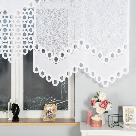 Diaskia panel żakardowy, szerokość 280 x wysokość 120cm, kolor biały