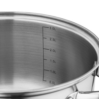 Fabio garnek nierdzewny 20cm 3,6l z pokrywą szklaną