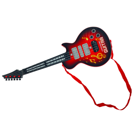 Elektryczna Gitara Gwiazda z Kolorowymi Strunami i Czerwonymi Diody, EAN: 5904665999387