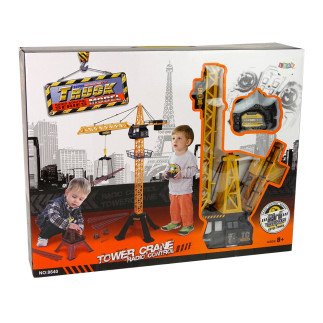 Wysoki dźwig żuraw budowlany 90 cm pilot r/c wieża eiffla