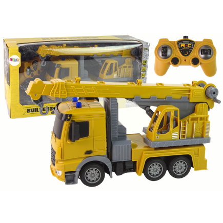 Dźwig pojazd budowlany 2.4g r/c żółta 1:12