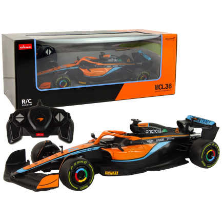 Auto r/c wyścigówka mclaren f1 1:18 pomarańczowy