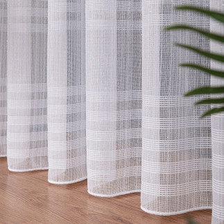 Firanka fantazyjna z ołowianką, wysokość 250 cm, kolor 101 biały z błyskiem