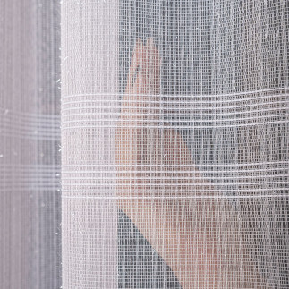 Firanka fantazyjna z ołowianką, wysokość 250 cm, kolor 101 biały z błyskiem