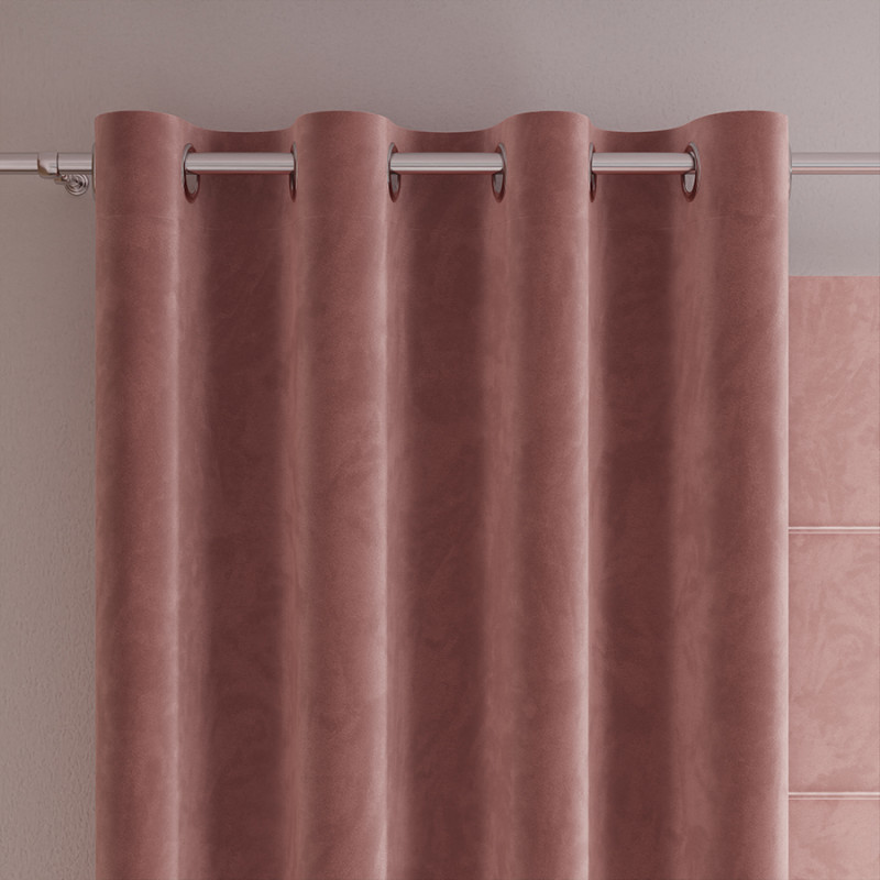Zasłona Velvi gotowa na przelotkach 140x230cm ciemny pudrowy różowy 013 EAN: 5907693282339
