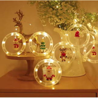 Da324a lampki choinkowe led 3m kółka z    figurami
