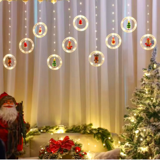 Da324a lampki choinkowe led 3m kółka z    figurami