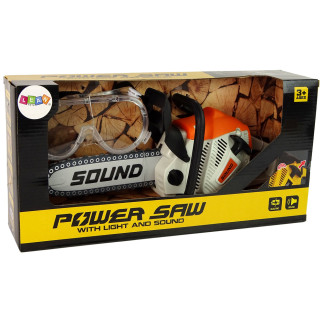 Piła łańcuchowa spalinowa ruchomy łańcuch okulary ochronne