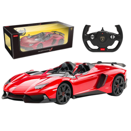 Auto rc rastar 1:12 lamborghini aventador czerwone cabrio