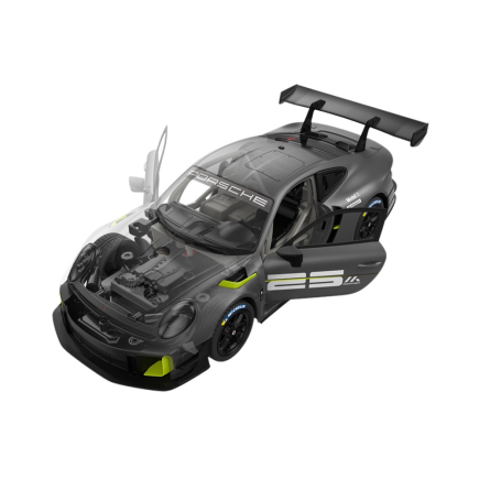 Klocki konstrukcyjne auto rc rastar 1:18 porsche 911 gt2 szare 68 elementów