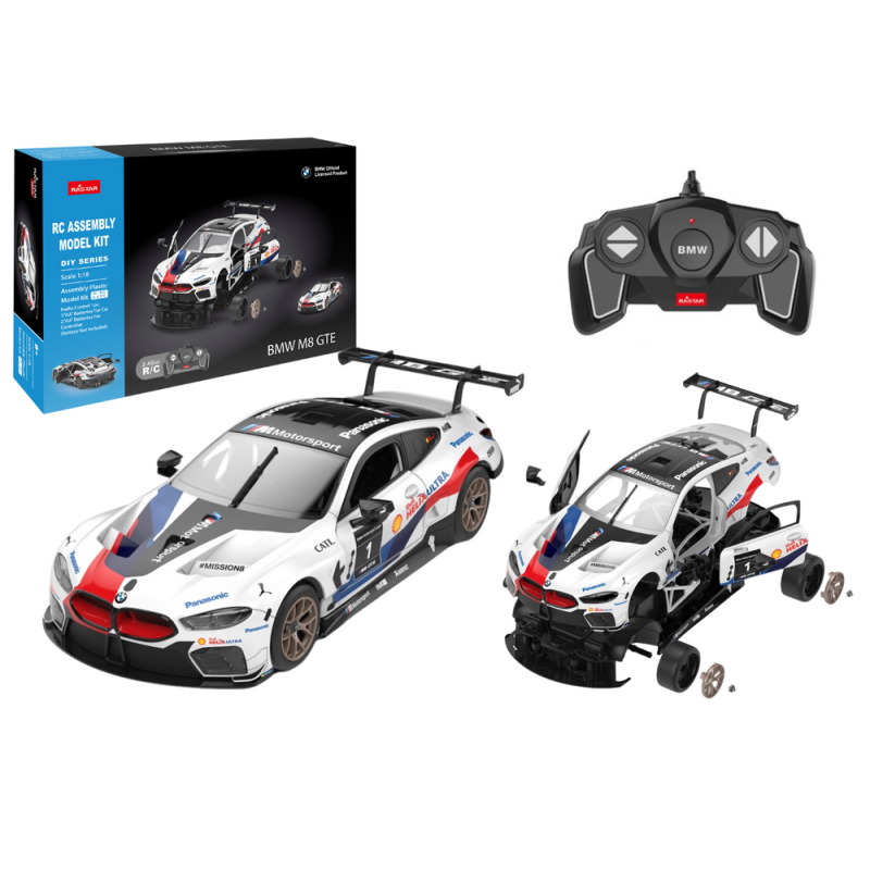 Klocki konstr. BMW M8 GTE Rastar RC 1:18 Białe 66 elementów, EAN: 5905991028628 Klocki konstr. BMW M8 GTE Rastar RC 1:18 Białe 66 elementów, EAN: 5905991028628