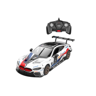 Klocki konstrukcyjne auto rastar rc 1:18 bmw m8 gte białe 66 elementów