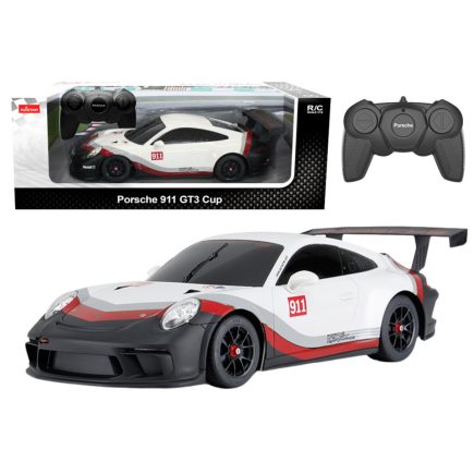 Auto rc 1:18 rastar porshe 911 gt3 biało-szare