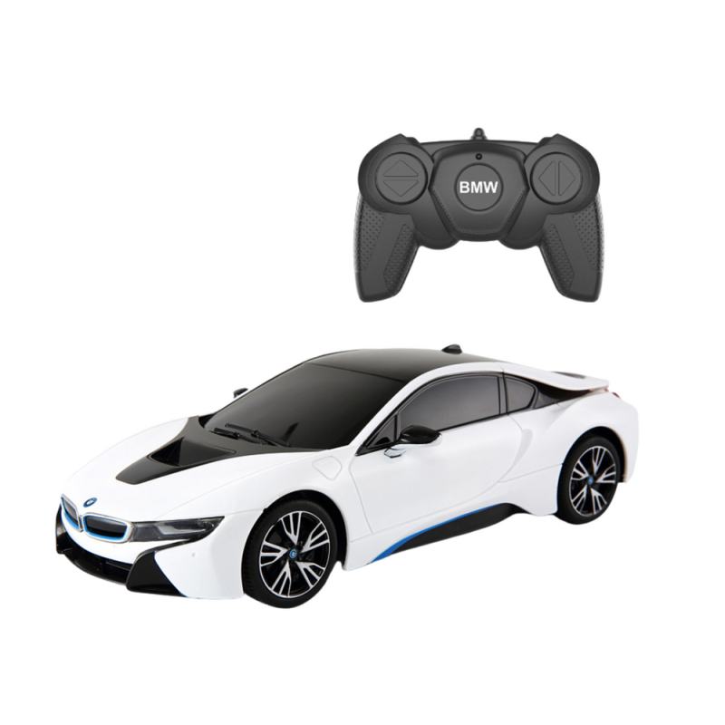 Auto RC BMW i8 Rastar 1:18 Białe - EAN: 5905991028895
