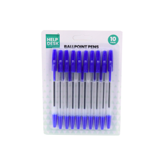 Zestaw długopisów klasyczny niebieski 10 szt