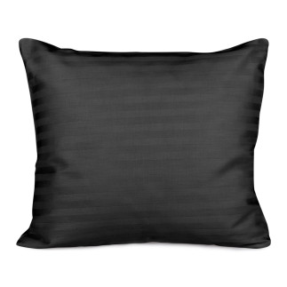Poszewka Satyna Bawełna Cizgili Black/70X80.