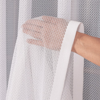 Firanka żakardowa ze wzorem po całości, wysokość 250cm, kolor 001 biały