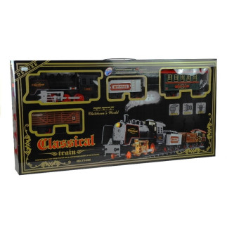 Duża kolejka elektryczna wagony świeci gra 650 cm