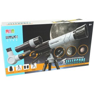 Teleskop naukowy edukacyjny z uchwytem na telefon biały