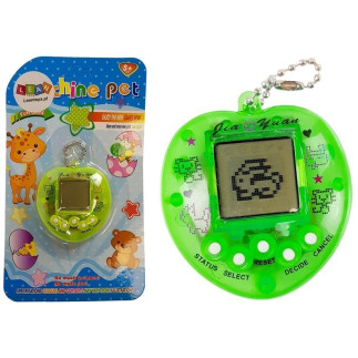Gra elektroniczna tamagotchi  zielona z krótkim łańcuszkiem