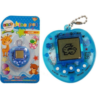 Gra elektroniczna tamagotchi niebieska z krótkim łańcuszkiem