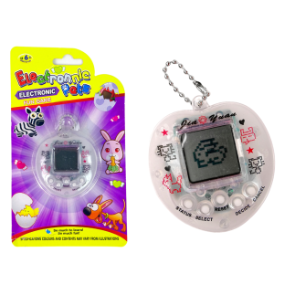 Gra elektroniczna tamagotchi zwierzątko biała