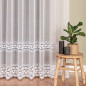 Firanka z aplikacją pasową 280cm, kolor biały - EAN: 5906450011045