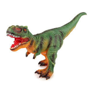 Duża figurka dinozaur tyranozaur rex zielono- pomarańczowy dźwięk 60 cm długości