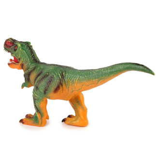 Duża figurka dinozaura Tyranozaura Rex zielono-pomarańczowy z dźwiękiem 60 cm - EAN: 5905214970482
