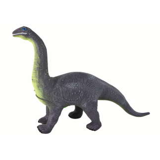Duża figurka dinozaur brachiozaur dźwięk 33 cm szary