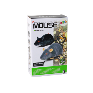 Mysz zdalnie sterowana pilotem r/c na kółkach duża szara EAN: 5905884459034