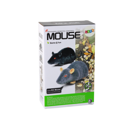 Mysz zdalnie sterowana pilotem r/c na kółkach duża szara EAN: 5905884459034